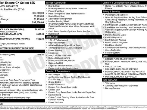Used 2021 Buick Encore GX Select w/ Experience Buick Package AWD/4WD image 9