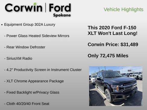 Used 2020 Ford F150 XLT w/ Equipment Group 302A Luxury image 6
