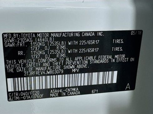 Used 2018 Toyota RAV4 XLE image 19