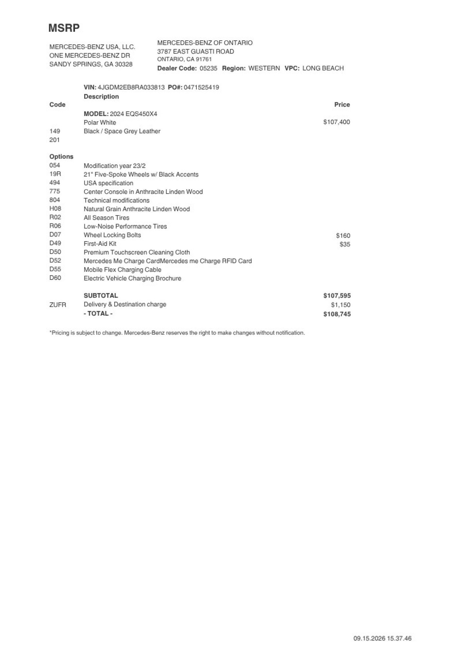 Certified 2024 Mercedes-Benz EQS 450+ 4MATIC SUV image 2