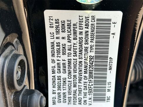 Used 2021 Honda Civic EX image 31