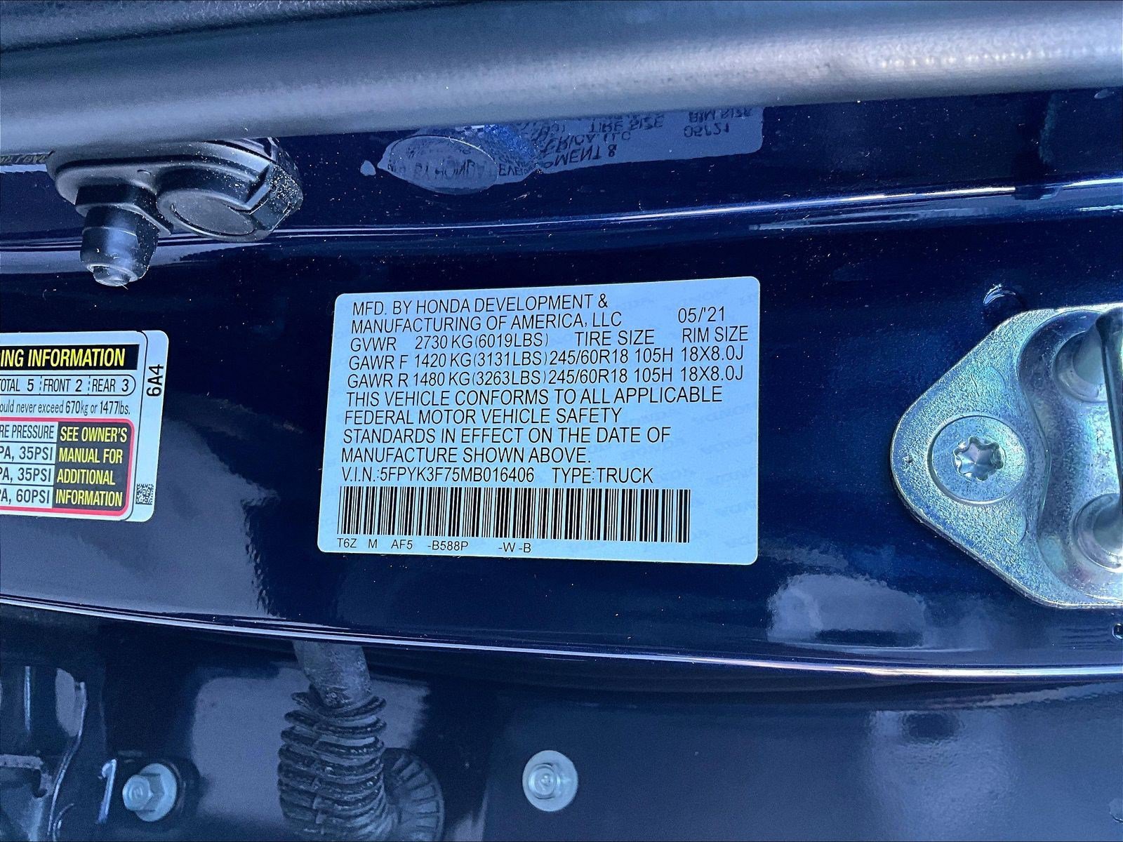 Used 2021 Honda Ridgeline RTL-E image 20