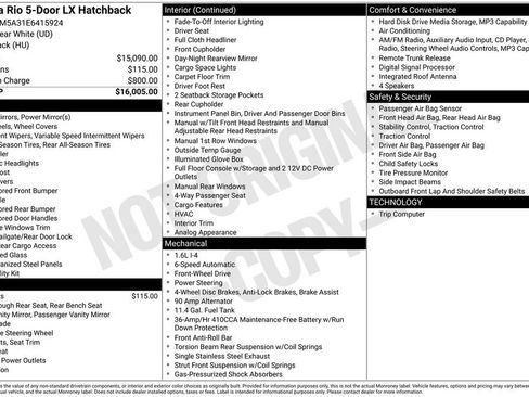 Used 2014 Kia Rio LX image 1