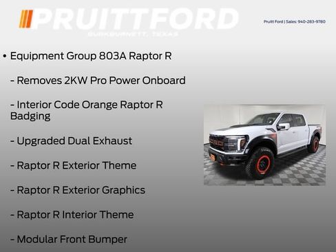Used 2025 Ford F150 Raptor w/ Equipment Group 803A Raptor R AWD/4WD image 7