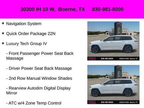 Used 2023 Jeep Grand Cherokee L Overland w/ Luxury Tech Group IV AWD/4WD image 10