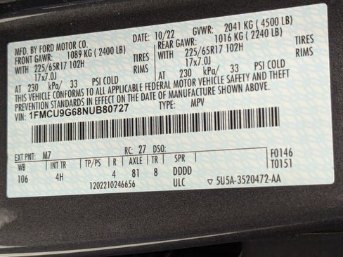 Used 2022 Ford Escape SE w/ Convenience Package image 17