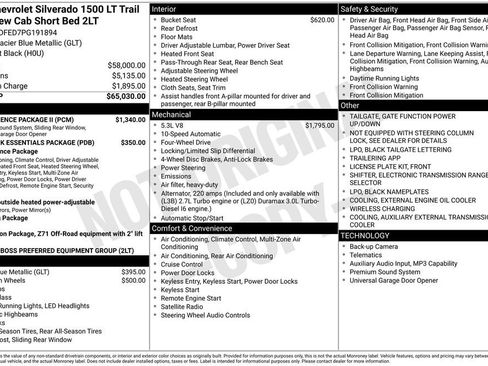 Used 2023 Chevrolet Silverado 1500 LT Trail Boss w/ Convenience Package II AWD/4WD image 3