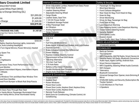 Used 2024 Subaru Crosstrek 2.5i Limited w/ Popular Package #4A AWD/4WD image 34