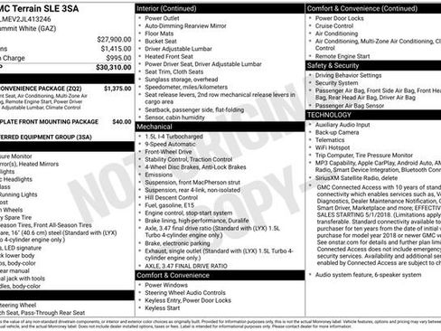 Used 2018 GMC Terrain SLE w/ Driver Convenience Package FWD image 10