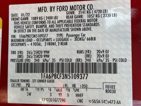 Used 2022 Ford Mustang GT Premium w/ Equipment Group 401A RWD image 32