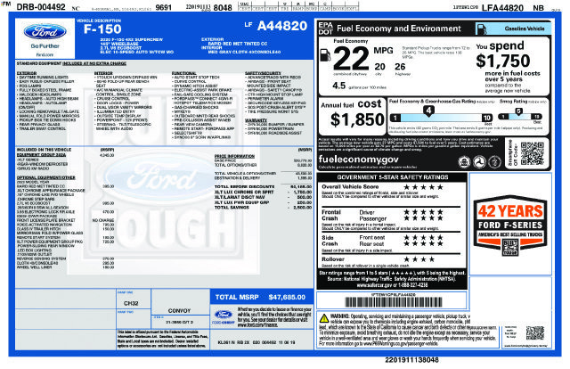 Used 2020 Ford F150 XLT w/ Equipment Group 302A Luxury RWD image 5