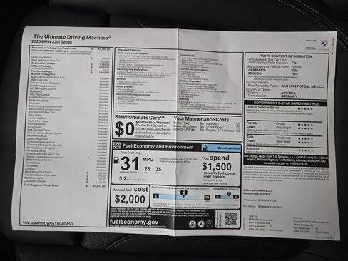 New 2026 BMW 330i 330i w/ M Sport Package image 26