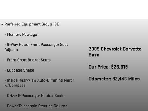 Used 2005 Chevrolet Corvette Coupe w/ Preferred Equipment Group image 6