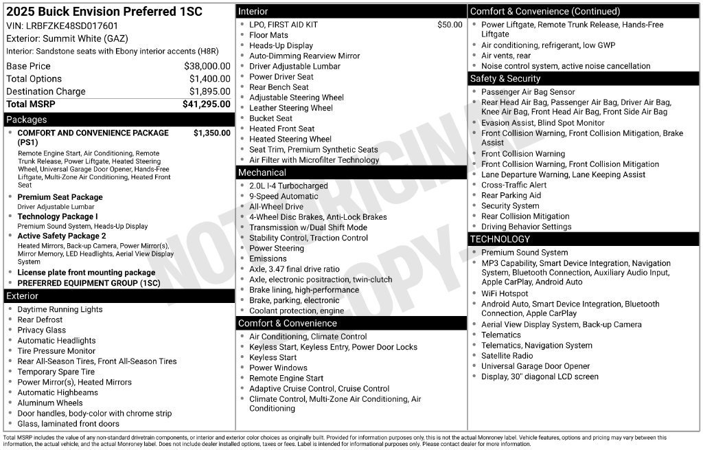 Used 2025 Buick Envision Preferred AWD/4WD image 2