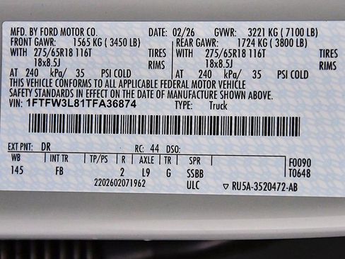 New 2026 Ford F150 XLT w/ Equipment Group 302A MID AWD/4WD image 15