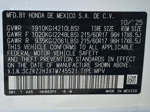 New 2026 Honda HR-V LX image 21