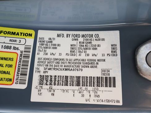 Used 2021 Ford Bronco Sport Outer Banks AWD/4WD image 49