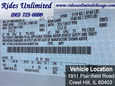 Used 2017 Ford Escape SE AWD/4WD image 34