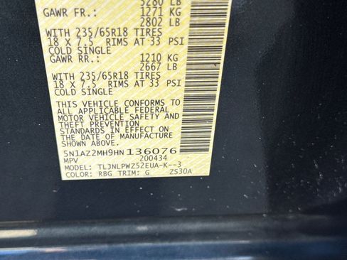 Used 2017 Nissan Murano S w/ Navigation Package image 22