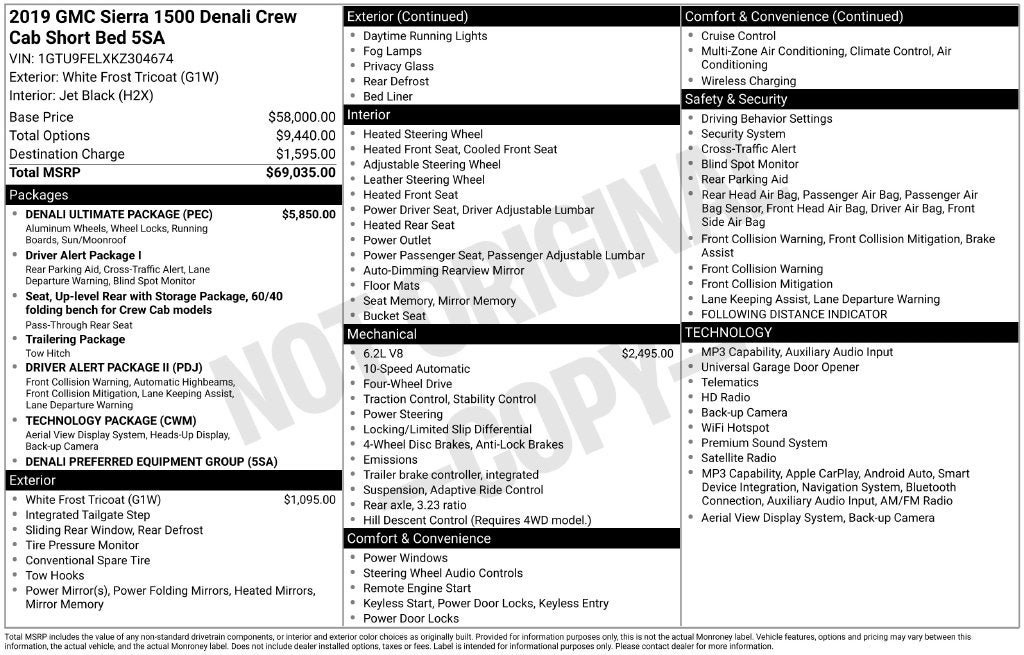 Used 2019 GMC Sierra 1500 Denali w/ Denali Ultimate Package AWD/4WD image 3