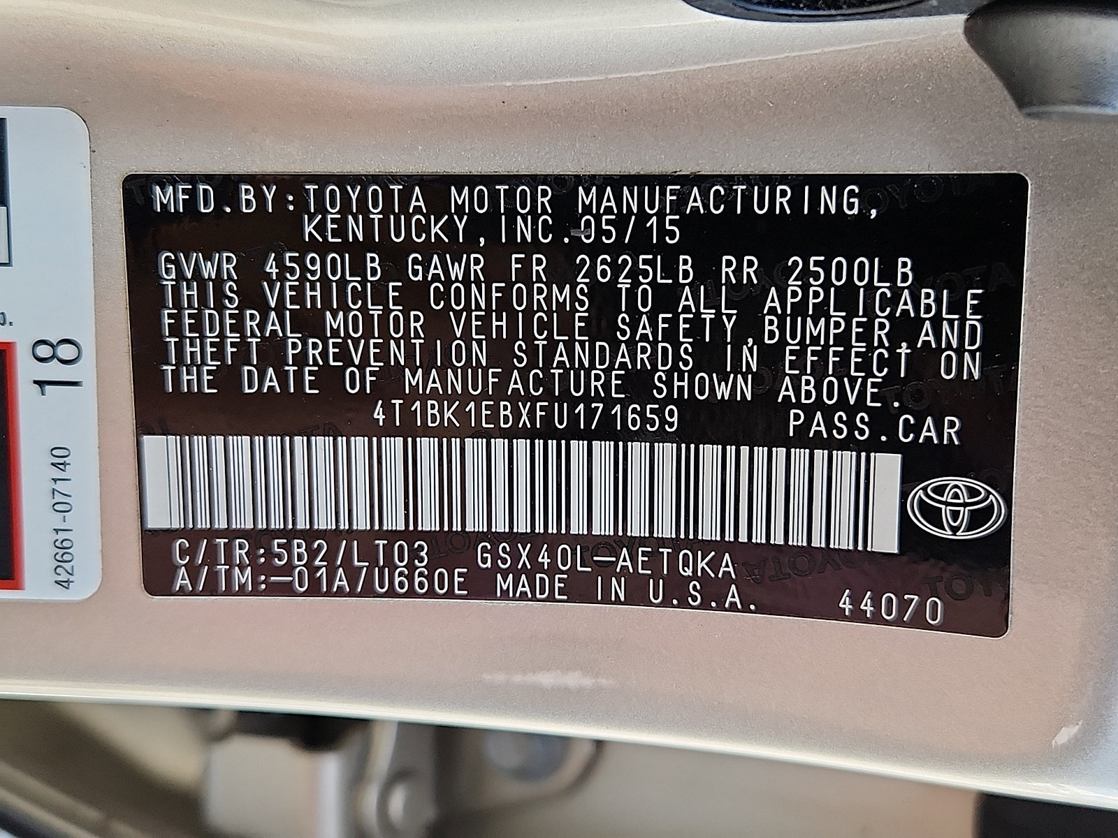 Used 2015 Toyota Avalon XLE Touring FWD image 27