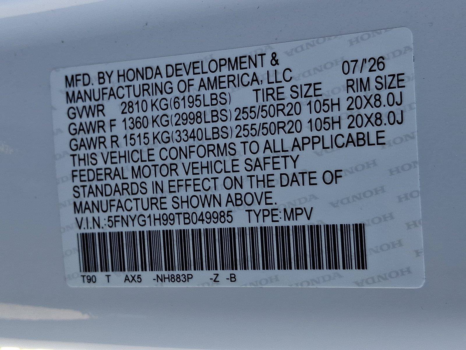New 2026 Honda Pilot Black Edition image 11