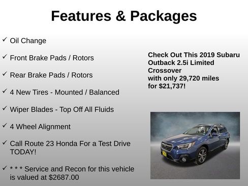 Used 2019 Subaru Outback 2.5i Limited AWD/4WD image 4