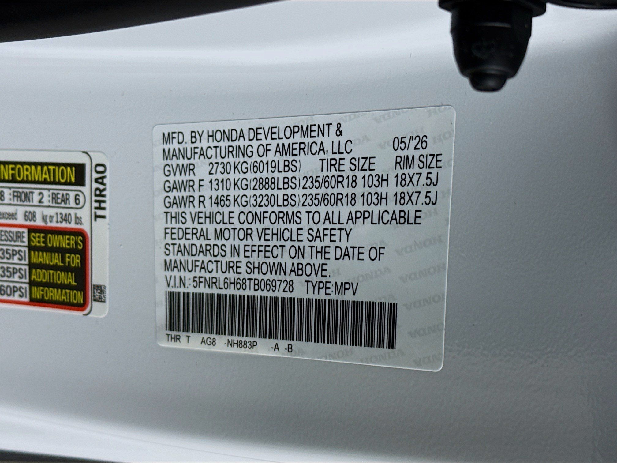 New 2026 Honda Odyssey EX-L image 40