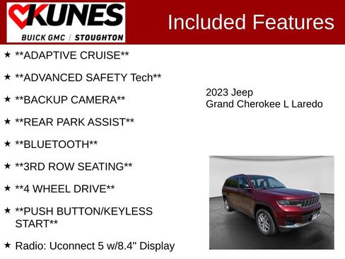 Used 2023 Jeep Grand Cherokee L Laredo AWD/4WD image 2