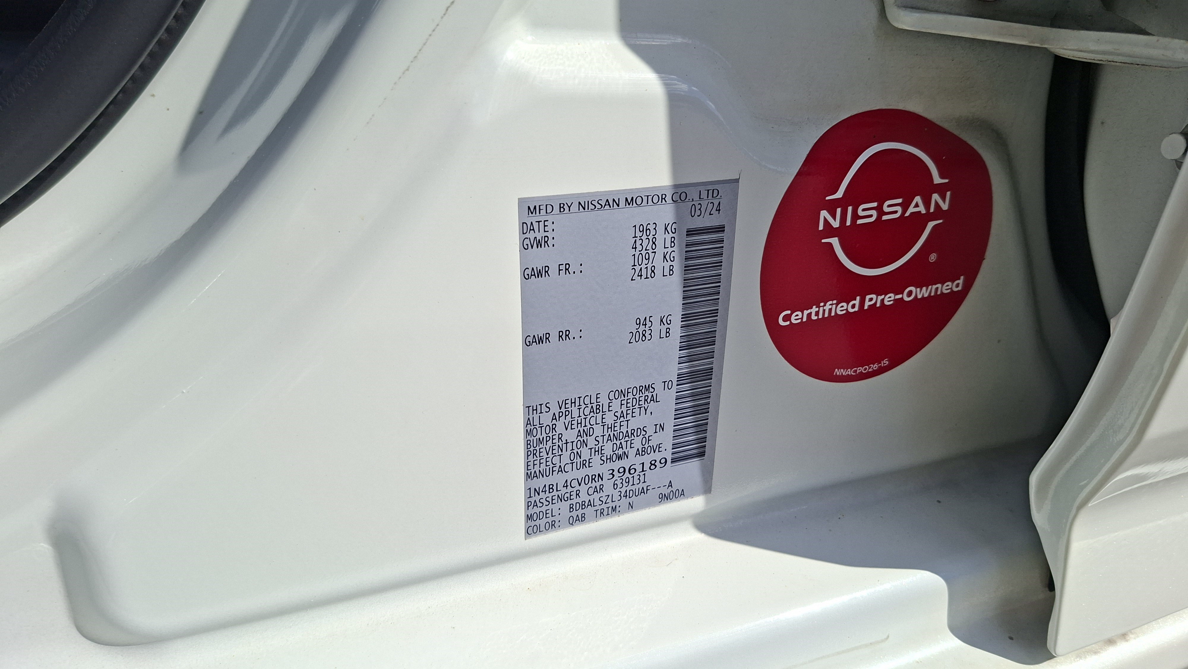 Certified 2024 Nissan Altima 2.5 SR w/ SR Premium Package FWD image 26