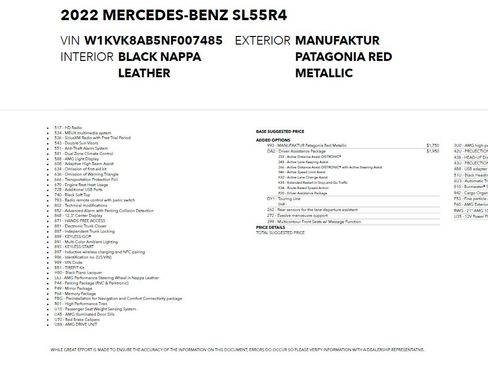 Used 2022 Mercedes-Benz SL 55 AMG AMG 55 Roadster image 26