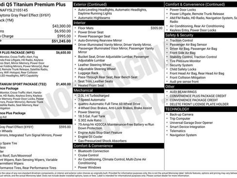 Used 2020 Audi Q5 2.0T Titanium Premium Plus w/ Premium Plus Package image 7