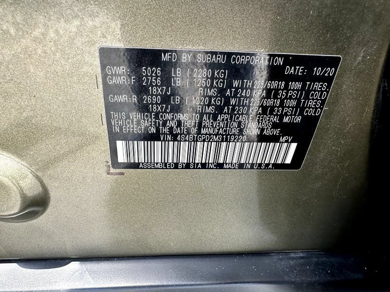 Used 2021 Subaru Outback Touring XT AWD/4WD image 37