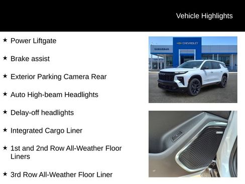 Used 2026 Chevrolet Traverse RS w/ LPO, Floor Liner Package AWD/4WD image 19