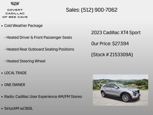 Certified 2023 Cadillac XT4 Sport FWD image 25