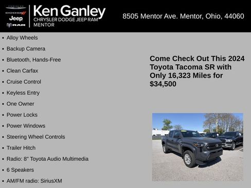 Used 2024 Toyota Tacoma SR AWD/4WD image 5