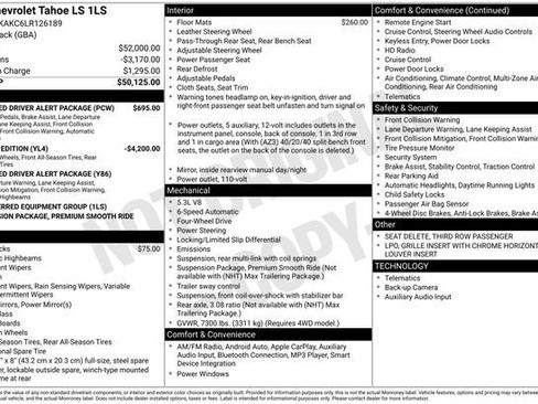 Used 2020 Chevrolet Tahoe LS w/ Enhanced Driver Alert Package AWD/4WD image 35