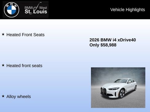 Used 2026 BMW i4 xDrive40i w/ Premium Package AWD/4WD image 23