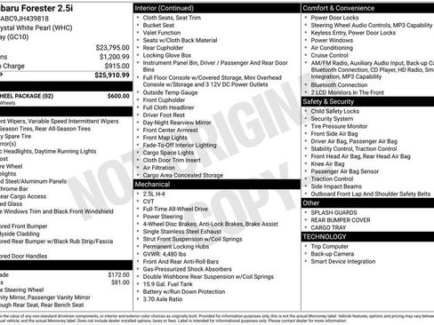 Used 2018 Subaru Forester 2.5i w/ Alloy Wheel Package image 7