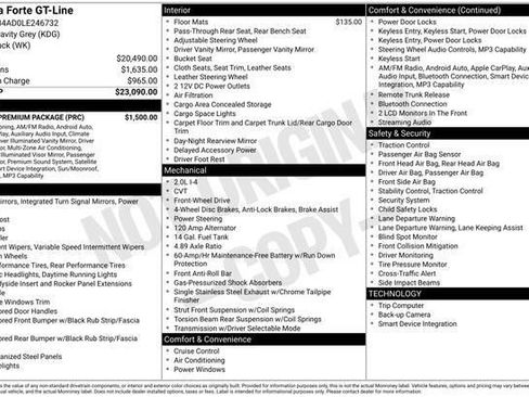 Used 2020 Kia Forte GT-Line w/ GT-Line Premium Package image 44