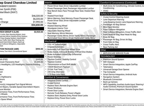 New 2026 Jeep Grand Cherokee Limited w/ Luxury Tech Group II AWD/4WD image 8