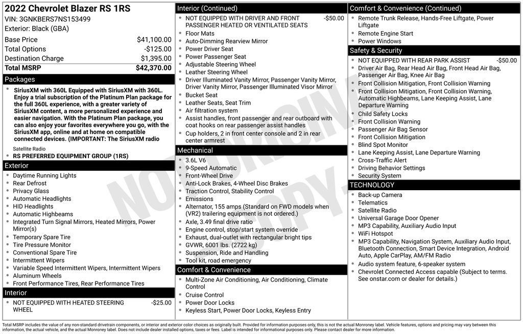 Used 2022 Chevrolet Blazer RS FWD image 32