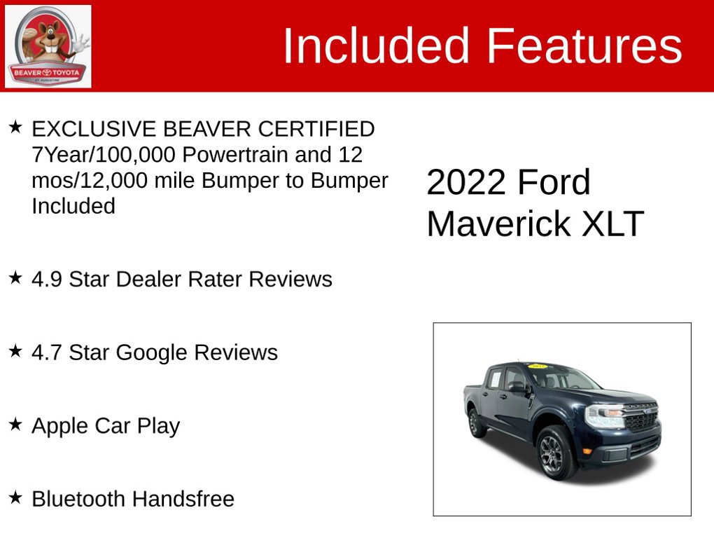 Used 2022 Ford Maverick XLT w/ Equipment Group 300A Standard AWD/4WD image 4