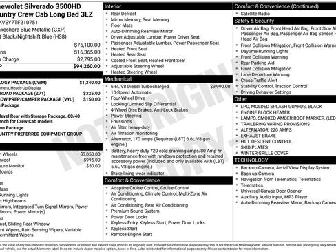 New 2026 Chevrolet Silverado 3500 High Country w/ Technology Package AWD/4WD image 5