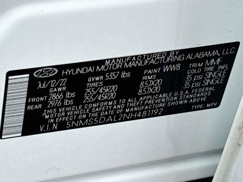 Used 2022 Hyundai Santa Fe Calligraphy AWD/4WD image 24