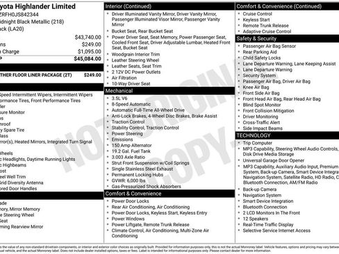 Used 2018 Toyota Highlander Limited AWD/4WD image 2