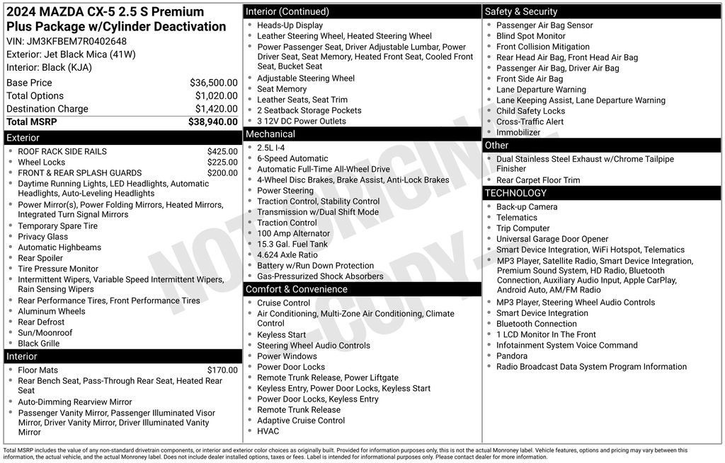 Certified 2024 MAZDA CX-5 AWD 2.5 S w/ Premium Plus Pkg image 21