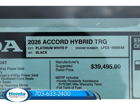 New 2026 Honda Accord Hybrid Touring image 37