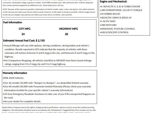 Used 2024 MAZDA CX-90 3.3 Turbo w/ Preferred Plus image 17