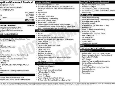 Used 2021 Jeep Grand Cherokee L Overland w/ Luxury Tech Group IV image 15